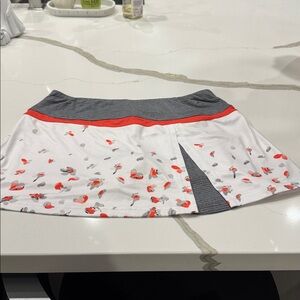 Bolle Gray and White Skort with Red Accents